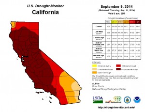 CA Drought Monitor September 9