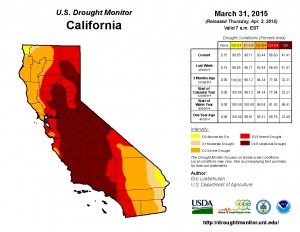 CA Drought Monitor 3-31-15