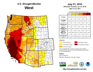 West Drought Monitor 7-23-15
