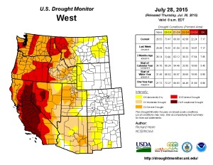 US Drought Monitor West 7-28-15